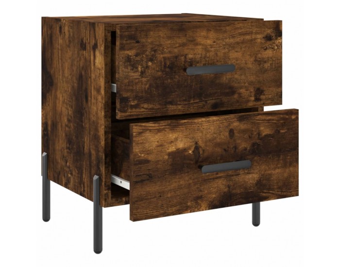 Sonata H Нощни шкафчета 2 бр опушен дъб 40x35x47,5 см инженерно дърво