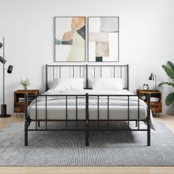 Sonata H Нощни шкафчета 2 бр опушен дъб 40x35x47,5 см инженерно дърво - Noptiere
