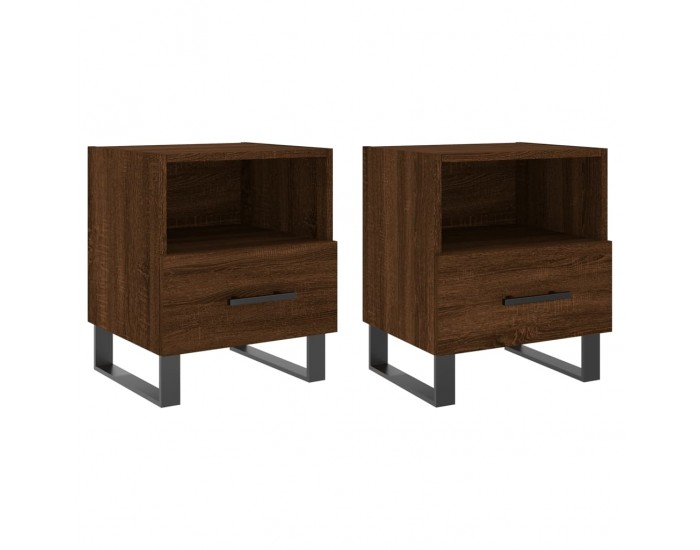 Sonata H Нощни шкафчета 2 бр кафяв дъб 40x35x47,5 см инженерно дърво
