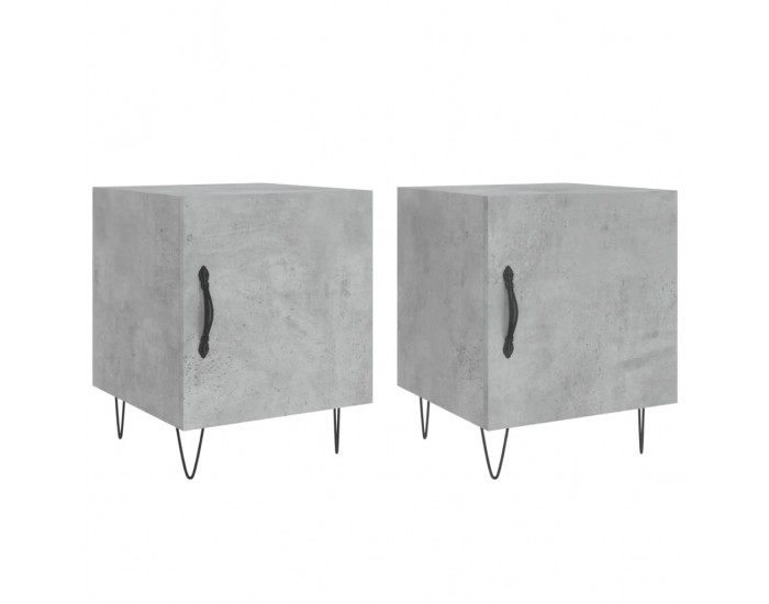 Sonata H Нощни шкафчета 2 бр бетонно сиво 40x40x50 см инженерно дърво