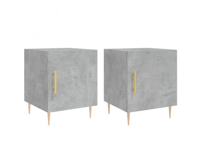 Sonata H Нощни шкафчета 2 бр бетонно сиво 40x40x50 см инженерно дърво