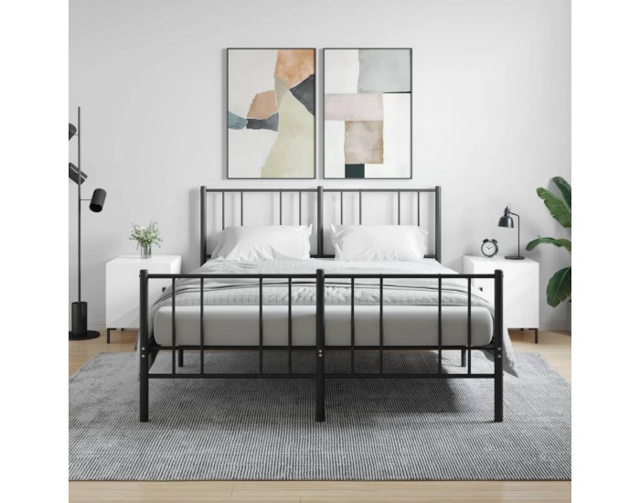 Sonata H Нощни шкафчета 2 бр бял гланц 40x40x50 см инженерно дърво