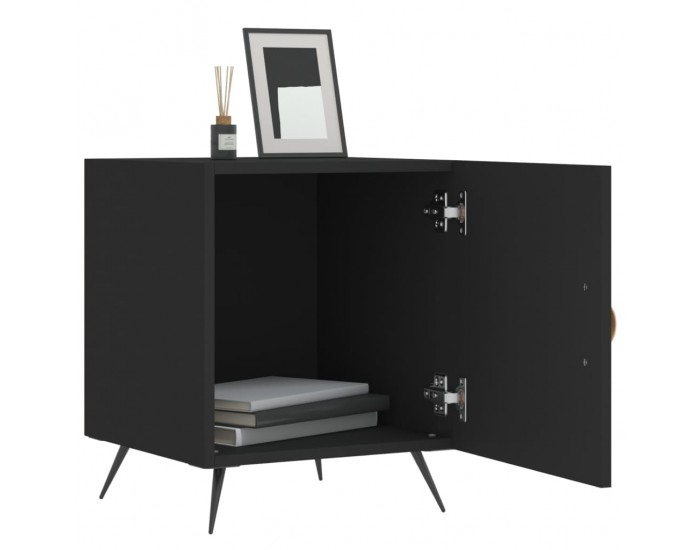 Sonata H Нощни шкафчета 2 бр черни 40x40x50 см инженерно дърво