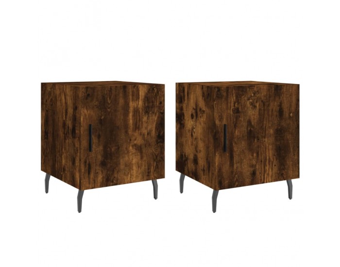 Sonata H Нощни шкафчета 2 бр опушен дъб 40x40x50 см инженерно дърво