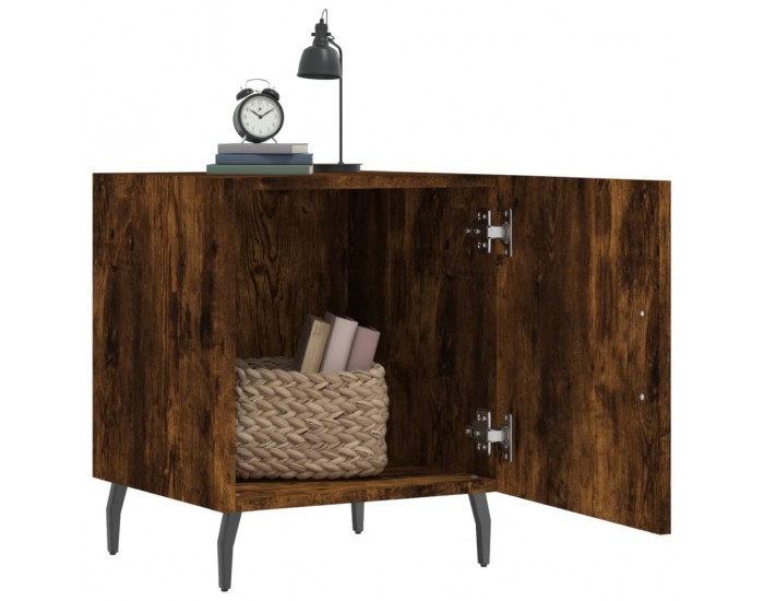 Sonata H Нощни шкафчета 2 бр опушен дъб 40x40x50 см инженерно дърво