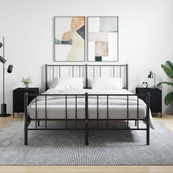 Sonata H Нощни шкафчета 2 бр черни 40x40x50 см инженерно дърво - Noptiere