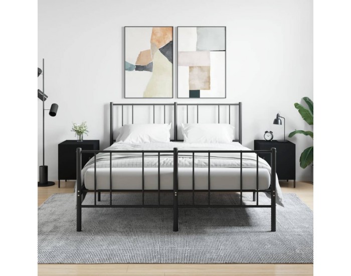 Sonata H Нощни шкафчета 2 бр черни 40x40x50 см инженерно дърво