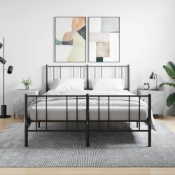 Sonata H Нощни шкафчета 2 бр бетонно сиво 40x40x50 см инженерно дърво - Noptiere