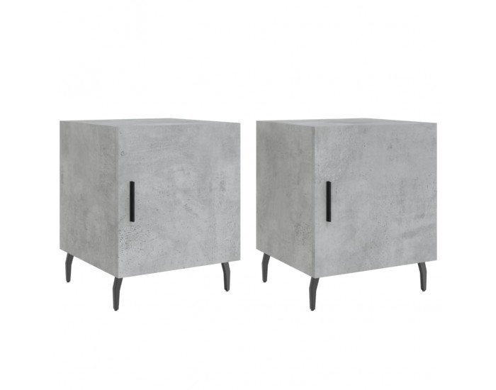 Sonata H Нощни шкафчета 2 бр бетонно сиво 40x40x50 см инженерно дърво