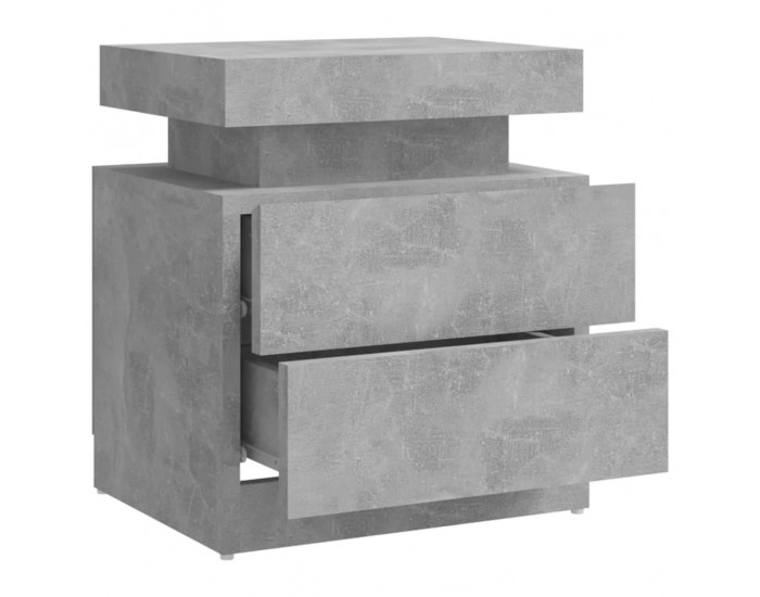 Sonata Noptieră, gri beton, 45x35x52 cm, lemn prelucrat