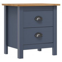 Sonata H Нощно шкафче Hill сиво 46x35x49,5 см борово дърво масив - Noptiere