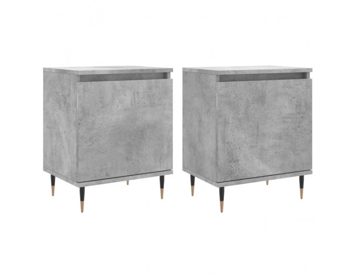 Sonata H Нощни шкафчета 2 бр бетонно сиво 40x30x50 см инженерно дърво