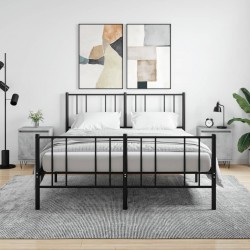 Sonata H Нощни шкафчета 2 бр бетонно сиво 40x30x50 см инженерно дърво - Noptiere