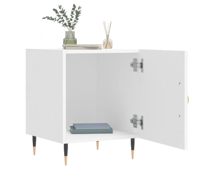Sonata H Нощни шкафчета 2 бр бели 40x40x50 см инженерно дърво