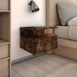 Sonata H Плаващи нощни шкафчета 2 бр опушен дъб 40x31x27 см инж. дърво - Noptiere