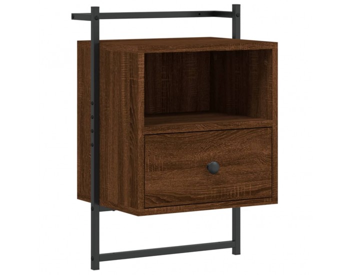 Sonata H Нощно шкафче стенно кафяв дъб 40x30x61 см инженерно дърво