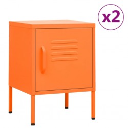Sonata H Нощни шкафчета, 2 бр, оранжеви, 35х35х51 см, стомана - Noptiere