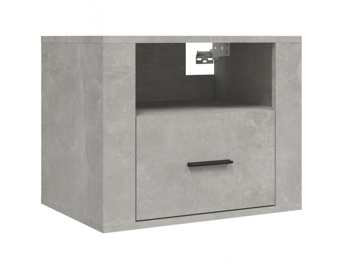 Sonata H Нощни шкафчета за стенен монтаж 2 бр бетонно сиви 50x36x40 см