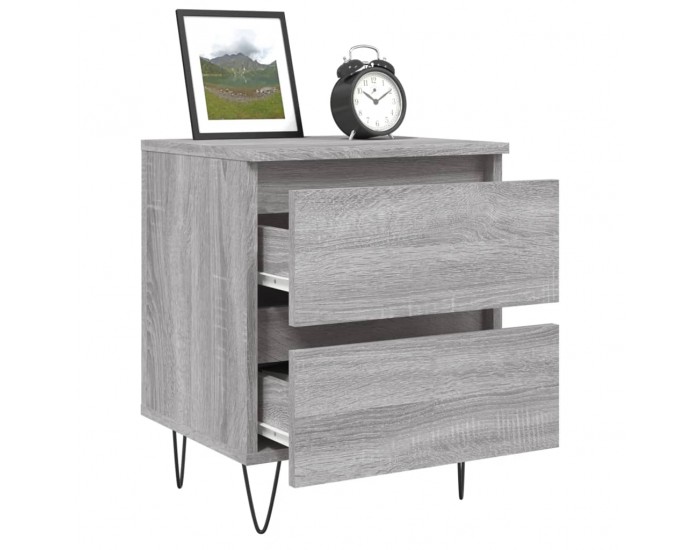 Sonata H Нощни шкафчета 2 бр сив сонома 40x35x50 см инженерно дърво