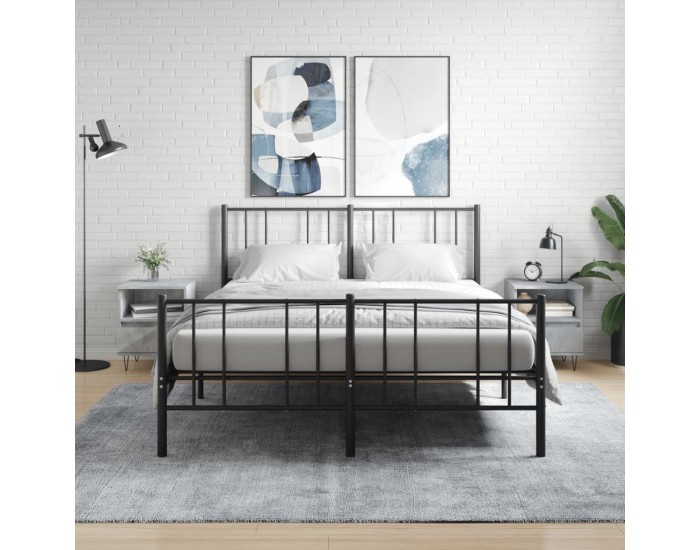 Sonata H Нощни шкафчета 2 бр бетонно сив 40x35x50 см инженерна дървесина