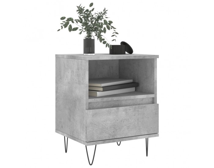 Sonata H Нощни шкафчета 2 бр бетонно сив 40x35x50 см инженерна дървесина