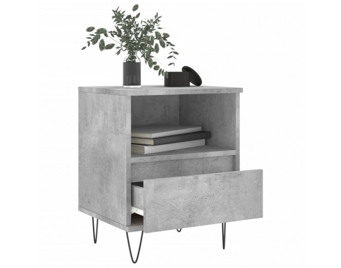 Sonata H Нощни шкафчета 2 бр бетонно сив 40x35x50 см инженерна дървесина