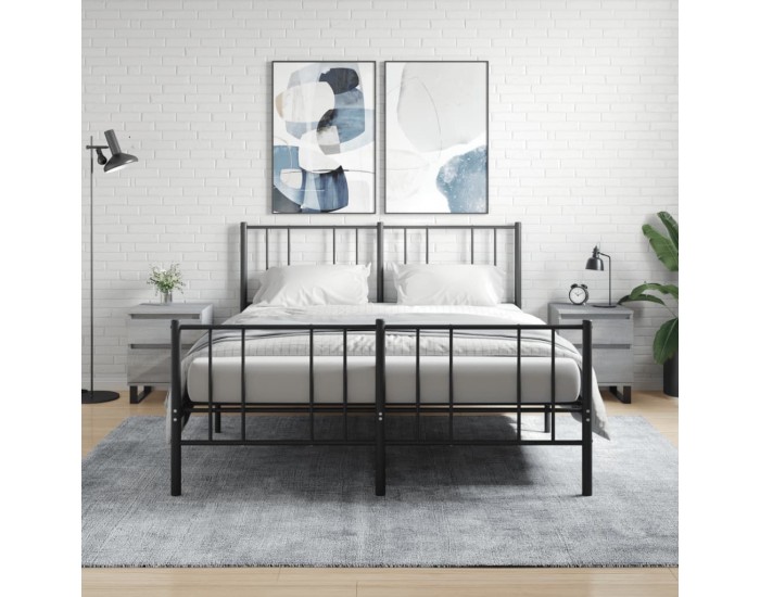 Sonata H Нощни шкафчета 2 бр сив сонома 40x35x50 см инженерно дърво