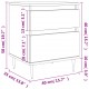 Sonata H Нощно шкафче опушен дъб 40x35x50 см инженерно дърво