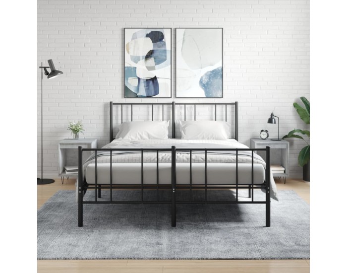Sonata H Нощни шкафчета 2 бр бетонно сив 40x35x50 см инженерна дървесина