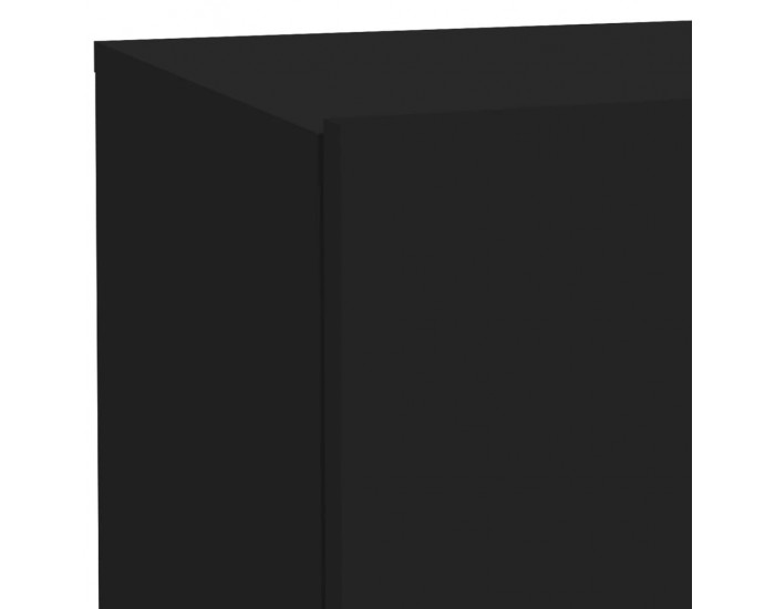 Sonata H Нощно шкафче с LED осветление, черни, 70x36x40,5 см