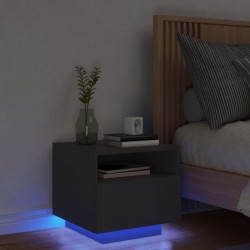 Sonata H Нощно шкафче с LED осветление, черно, 40x39x37 см - Noptiere