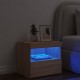 Sonata Noptieră cu lumini LED, stejar sonoma, 50x40x45 cm