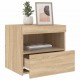 Sonata Noptieră cu lumini LED, stejar sonoma, 50x40x45 cm