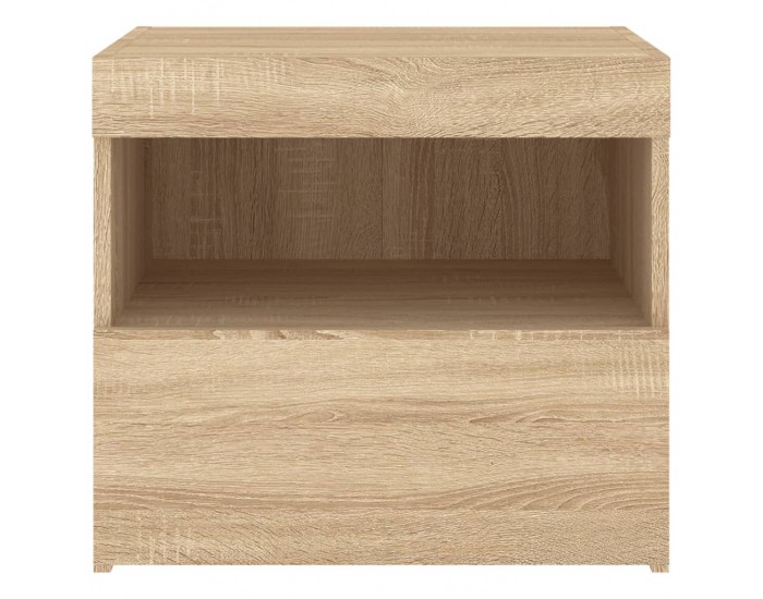 Sonata Noptieră cu lumini LED, stejar sonoma, 50x40x45 cm