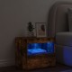 Sonata Noptieră cu lumini LED, stejar fumuriu, 50x40x45 cm