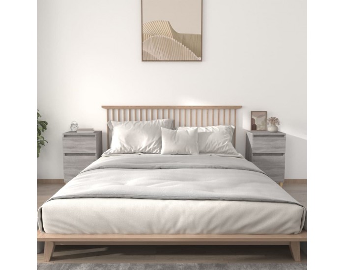 Sonata Noptiere, 2 buc., gri sonoma, 40x35x70 cm