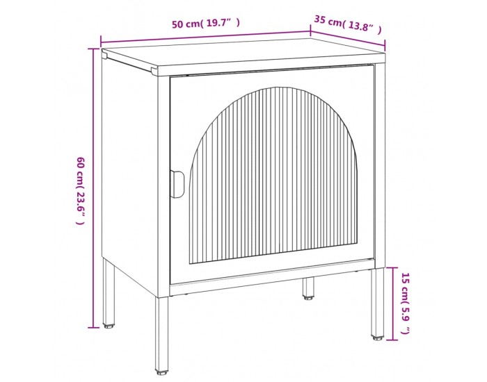 Sonata H Нощни шкафчета 2 бр черни 50x35x60 см стъкло и стомана