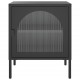 Sonata H Нощни шкафчета 2 бр черни 50x35x60 см стъкло и стомана