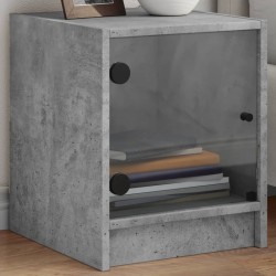 Sonata H Нощни шкафчета със стъклени врати 2 бр бетонно сиво 35x37x42 см - Noptiere