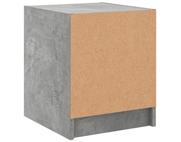 Sonata H Нощни шкафчета със стъклени врати 2 бр бетонно сиво 35x37x42 см