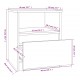 Sonata H Нощни шкафчета 2 бр опушен дъб 40x40x50 см инженерно дърво