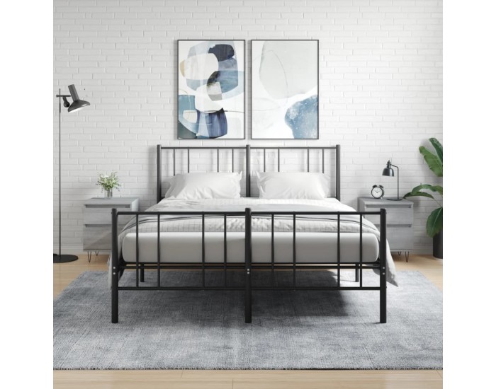 Sonata H Нощни шкафчета 2 бр сив сонома 40x35x50 см инженерно дърво