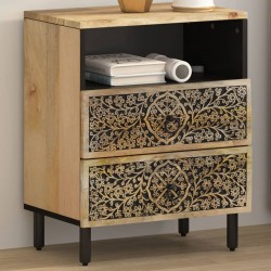 Sonata H Нощно шкафче 50x33x60 см мангово дърво масив - Noptiere