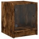 Sonata H Нощни шкафчета със стъклени врати 2 бр опушен дъб 35x37x42 см