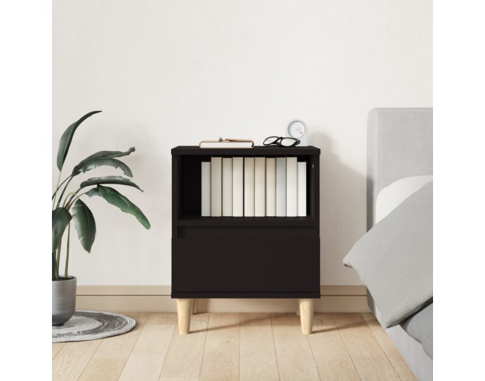 Sonata H Нощно шкафче, черно,40x35x50 см