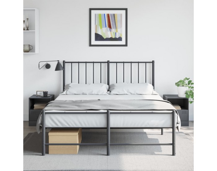 Sonata H Нощни шкафчета, 2 бр, антрацит, 34,5x39х44 см, стомана