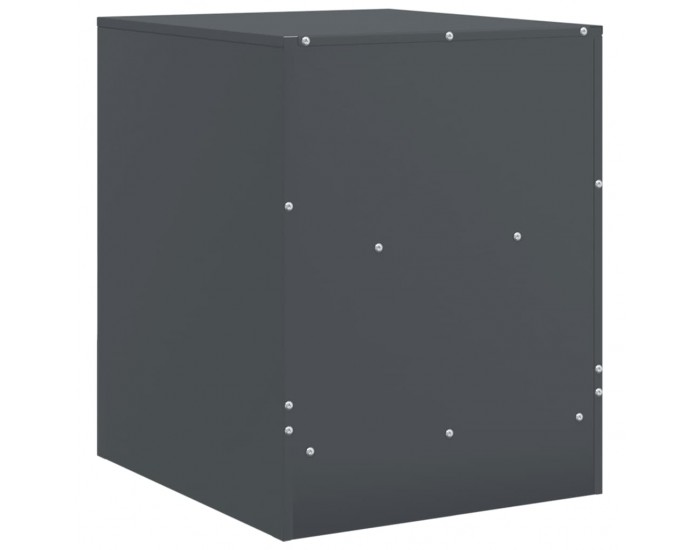 Sonata H Нощни шкафчета, 2 бр, антрацит, 34,5x39х44 см, стомана