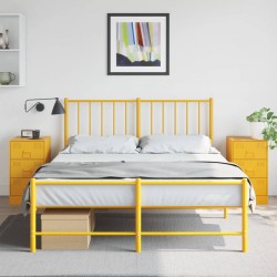 Sonata H Нощни шкафчета 2 бр горчица жълто 34,5x39x62 см стомана - Noptiere