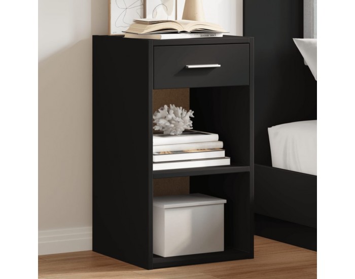 Sonata H Нощни шкафчета 2 бр черни 35x34x65 см инженерно дърво