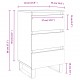 Sonata H Нощни шкафчета 2 бр опушен дъб 40x35x69 см инженерно дърво